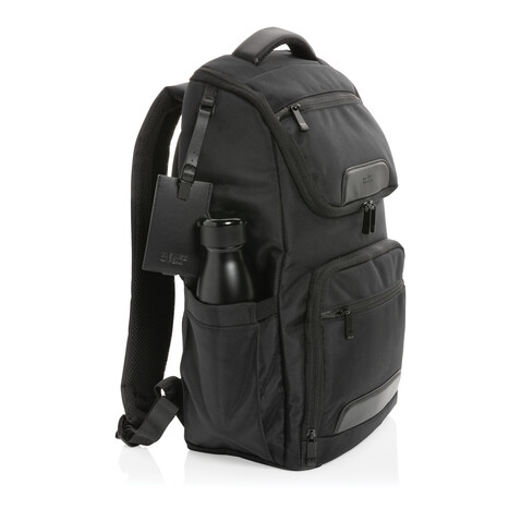 Swiss Peak AWARE™ RPET Voyager 15.6" Laptop Rucksack schwarz bedrucken, Art.-Nr. P762.881 Swiss Peak AWARE™ RPET Voyager 15.6" Laptop Rucksack schwarz bedrucken, Art.-Nr. P762.881