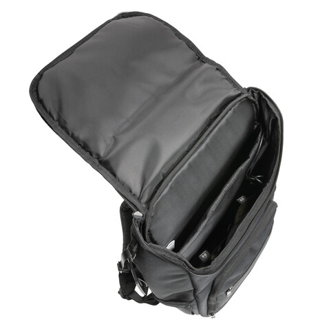 Swiss Peak AWARE™ RPET Voyager 15.6" Laptop Rucksack schwarz bedrucken, Art.-Nr. P762.881 Swiss Peak AWARE™ RPET Voyager 15.6" Laptop Rucksack schwarz bedrucken, Art.-Nr. P762.881