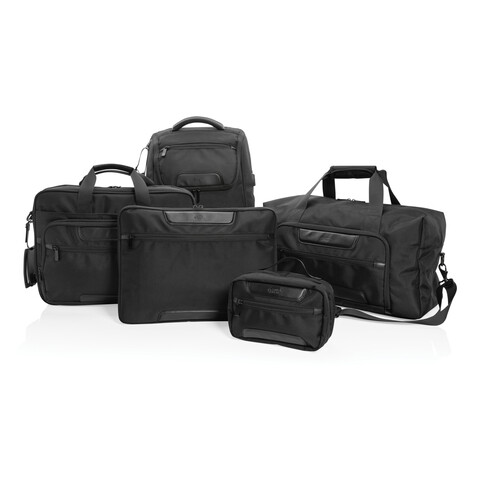 Swiss Peak AWARE™ RPET Voyager 15.6" Laptop Rucksack schwarz bedrucken, Art.-Nr. P762.881 Swiss Peak AWARE™ RPET Voyager 15.6" Laptop Rucksack schwarz bedrucken, Art.-Nr. P762.881