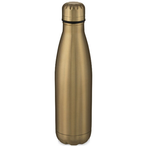 Cove 500 ml vakuumisolierte Edelstahlflasche, gold bedrucken, Art.-Nr. 10067114