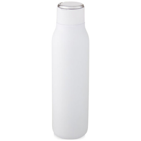 Marka 600 ml Kupfer-Vakuum Isolierflasche mit Metallschlaufe, weiss bedrucken, Art.-Nr. 10067201 Marka 600 ml Kupfer-Vakuum Isolierflasche mit Metallschlaufe, weiss bedrucken, Art.-Nr. 10067201