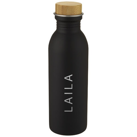 Kalix 650 ml Sportflasche aus Edelstahl, schwarz bedrucken, Art.-Nr. 10067790