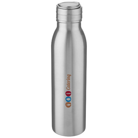 Harper 700 ml Sportflasche aus Edelstahl mit Metallschlaufe, silber bedrucken, Art.-Nr. 10067881