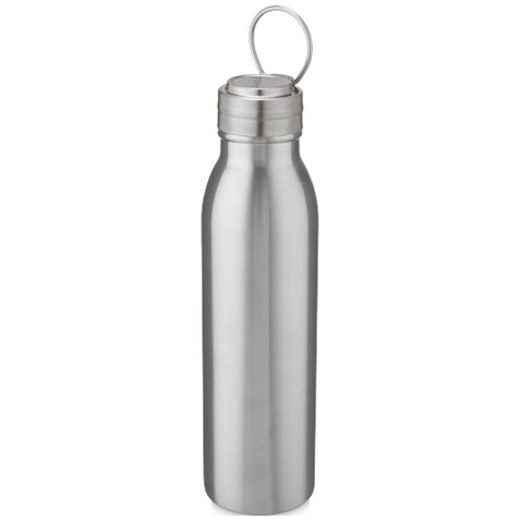 Harper 700 ml Sportflasche aus Edelstahl mit Metallschlaufe, silber bedrucken, Art.-Nr. 10067881