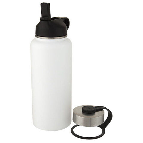Supra 1 l Kupfer-Vakuum Isolierflasche mit 2 Deckeln, weiss bedrucken, Art.-Nr. 10068201 Supra 1 l Kupfer-Vakuum Isolierflasche mit 2 Deckeln, weiss bedrucken, Art.-Nr. 10068201