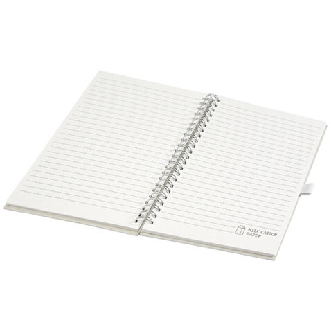 Dairy Dream A5 Spiral Notizbuch aus recyceltem Milchkarton, offwhite bedrucken, Art.-Nr. 10778302 Dairy Dream A5 Spiral Notizbuch aus recyceltem Milchkarton, offwhite bedrucken, Art.-Nr. 10778302