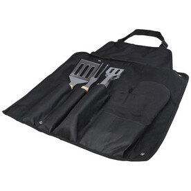 Gril 5-teiliges Grillset und Handschuh, schwarz bedrucken, Art.-Nr. 11326190