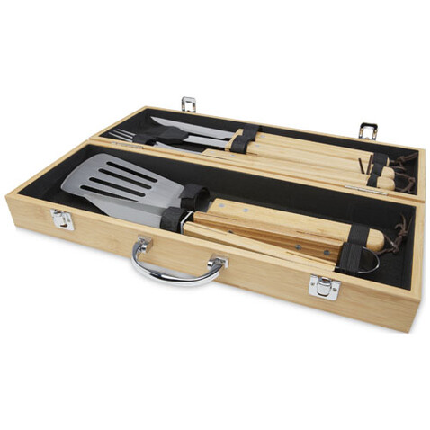 Churras 5-teiliges Grillset, natural bedrucken, Art.-Nr. 11326206