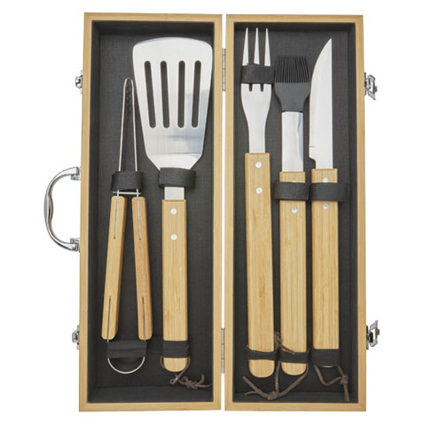 Churras 5-teiliges Grillset, natural bedrucken, Art.-Nr. 11326206