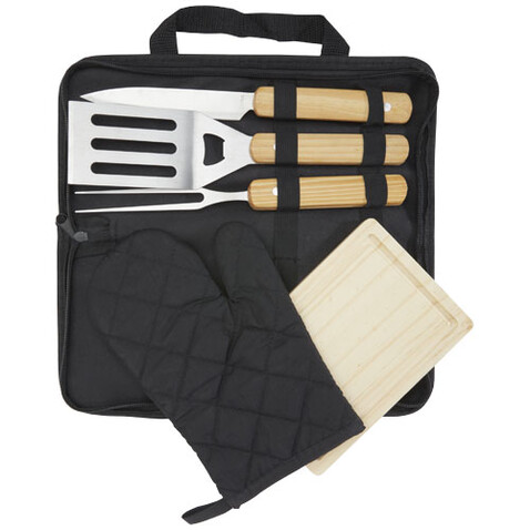 Gratar 5-teiliges Grillset, natural bedrucken, Art.-Nr. 11326406