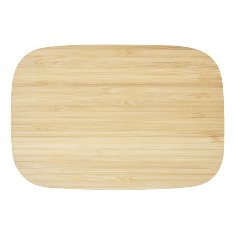 Tite Brotdose aus Edelstahl mit Bambusdeckel, natural, silber bedrucken, Art.-Nr. 11327506 Tite Brotdose aus Edelstahl mit Bambusdeckel, natural, silber bedrucken, Art.-Nr. 11327506