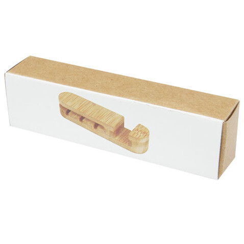 Edulis Kabelmanager aus Bambus, beige bedrucken, Art.-Nr. 12423302 Edulis Kabelmanager aus Bambus, beige bedrucken, Art.-Nr. 12423302