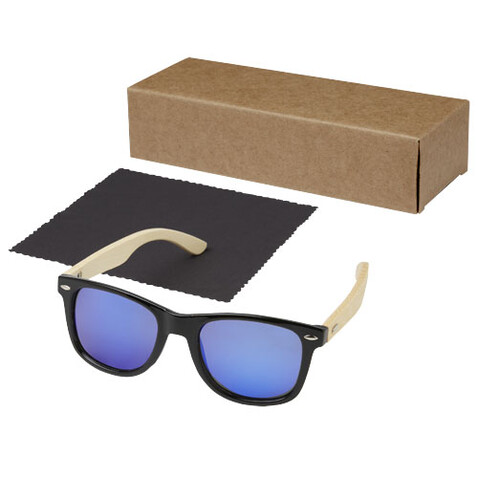 Taiyō verspiegelte polarisierte Sonnenbrille aus rPET/Bambus in Geschenkbox, holz bedrucken, Art.-Nr. 12700171 Taiyō verspiegelte polarisierte Sonnenbrille aus rPET/Bambus in Geschenkbox, holz bedrucken, Art.-Nr. 12700171