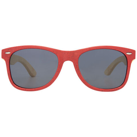 Sun Ray Bambus Sonnenbrille, rot bedrucken, Art.-Nr. 12700521