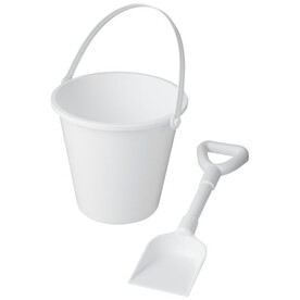 Tides recycelter Strandeimer und Spaten, weiss bedrucken, Art.-Nr. 21024101