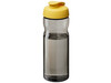 H2O Active® Base Tritan™ 650 ml Sportflasche mit Klappdeckel, kohle, gelb bedrucken, Art.-Nr. 21043604