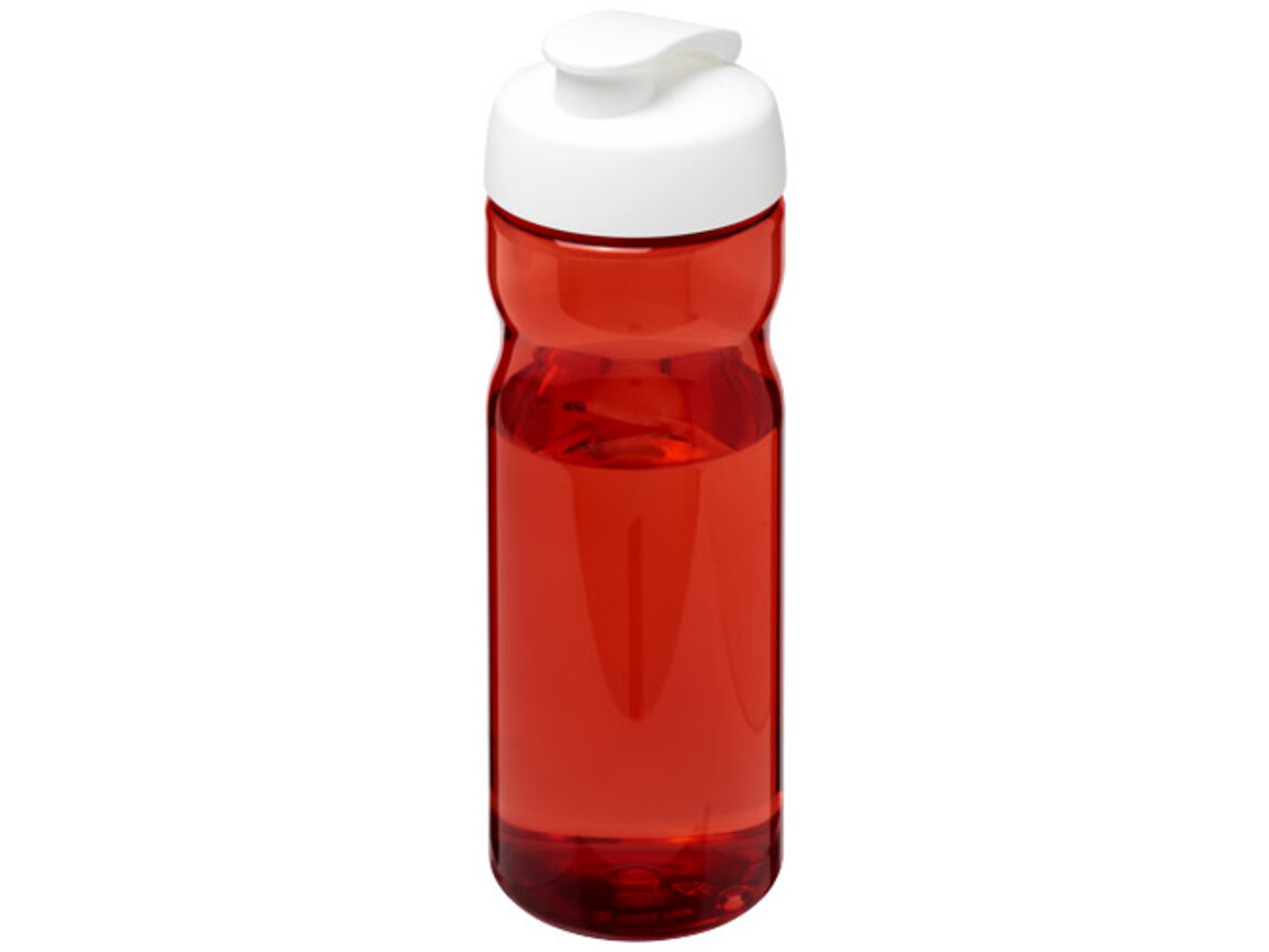 H2O Active® Base Tritan™ 650 ml Sportflasche mit Klappdeckel, rot, weiss bedrucken, Art.-Nr. 21043607