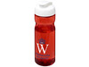 H2O Active® Base Tritan™ 650 ml Sportflasche mit Klappdeckel, rot, weiss bedrucken, Art.-Nr. 21043607