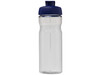 H2O Active® Base Tritan™ 650 ml Sportflasche mit Klappdeckel, transparent klar, blau bedrucken, Art.-Nr. 21043611
