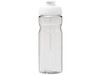 H2O Active® Base Tritan™ 650 ml Sportflasche mit Klappdeckel, transparent klar, weiss bedrucken, Art.-Nr. 21043615