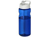 H2O Active® Base Tritan™ 650 ml Sportflasche mit Ausgussdeckel, blau, weiss bedrucken, Art.-Nr. 21043704