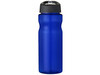 H2O Active® Base Tritan™ 650 ml Sportflasche mit Ausgussdeckel, blau, schwarz bedrucken, Art.-Nr. 21043705