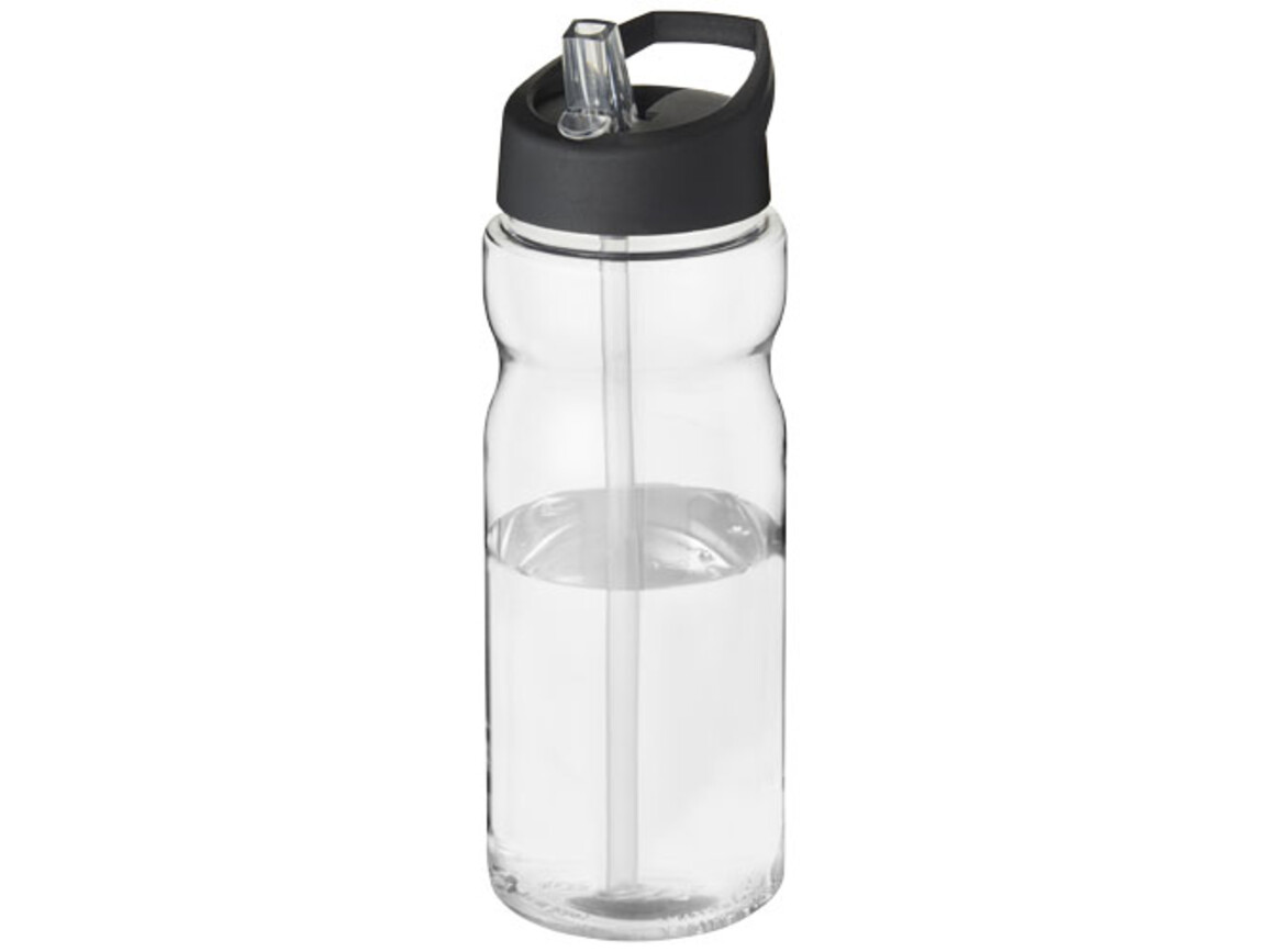 H2O Active® Base Tritan™ 650 ml Sportflasche mit Ausgussdeckel, transparent klar, schwarz bedrucken, Art.-Nr. 21043708