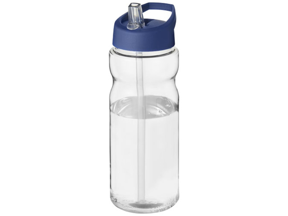 H2O Active® Base Tritan™ 650 ml Sportflasche mit Ausgussdeckel, transparent klar, blau bedrucken, Art.-Nr. 21043709