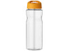 H2O Active® Base Tritan™ 650 ml Sportflasche mit Ausgussdeckel, transparent klar, orange bedrucken, Art.-Nr. 21043711