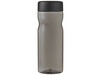 H2O Active® Base Tritan™ 650-ml-Sportflasche mit Drehdeckel, kohle, schwarz bedrucken, Art.-Nr. 21043801