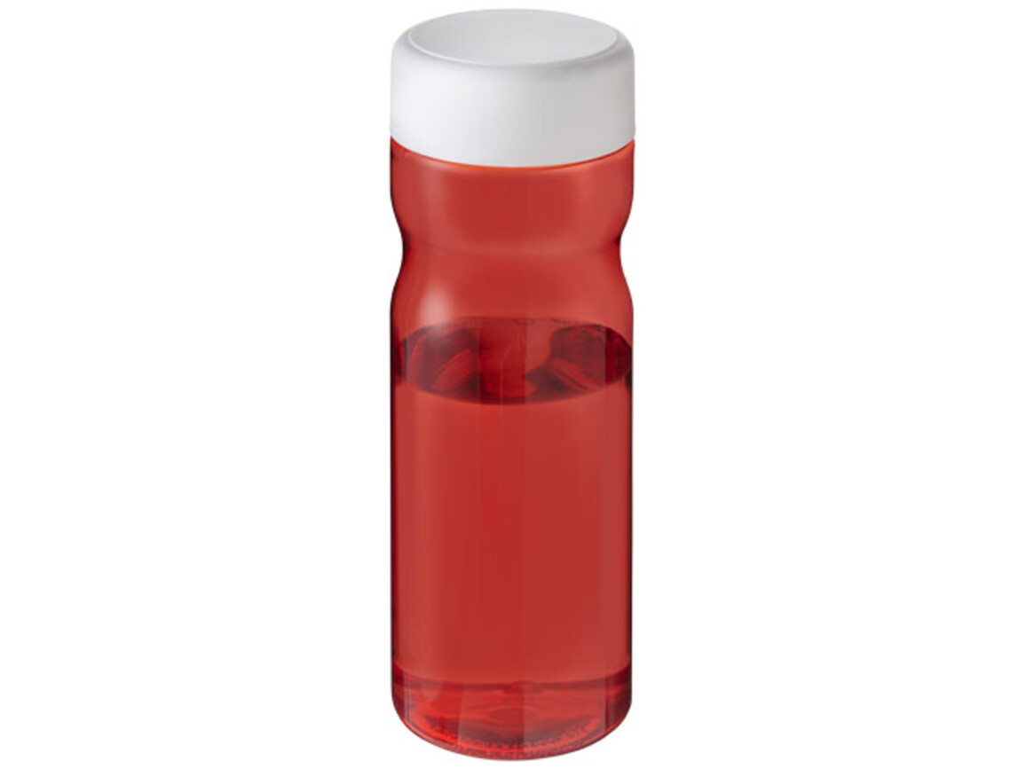 H2O Active® Base Tritan™ 650-ml-Sportflasche mit Drehdeckel, rot, weiss bedrucken, Art.-Nr. 21043802