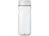 H2O Active® Base Tritan™ 650-ml-Sportflasche mit Drehdeckel, transparent klar, weiss bedrucken, Art.-Nr. 21043808