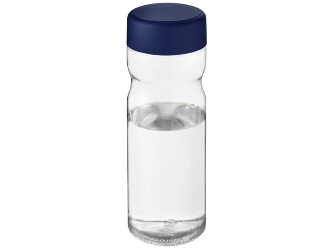 H2O Active® Base Tritan™ 650-ml-Sportflasche mit Drehdeckel, transparent klar, blau bedrucken, Art.-Nr. 21043810