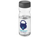 H2O Active® Base Tritan™ 650-ml-Sportflasche mit Drehdeckel, transparent klar, grau bedrucken, Art.-Nr. 21043811