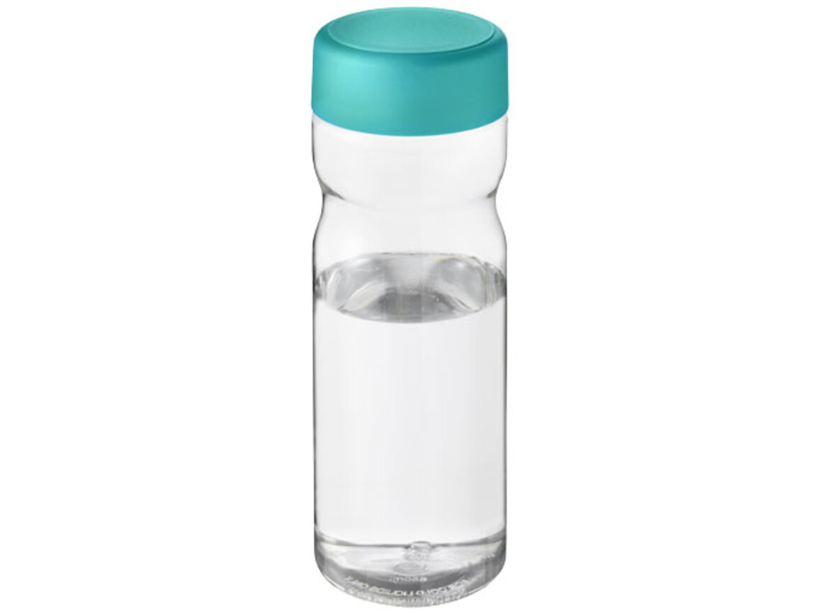 H2O Active® Base Tritan™ 650-ml-Sportflasche mit Drehdeckel, transparent klar, aquablau bedrucken, Art.-Nr. 21043812