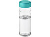 H2O Active® Base Tritan™ 650-ml-Sportflasche mit Drehdeckel, transparent klar, aquablau bedrucken, Art.-Nr. 21043812