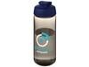 H2O Active® Octave Tritan™ 600-ml-Sportflasche mit Klappdeckel, kohle, blau bedrucken, Art.-Nr. 21044503