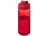 H2O Active® Octave Tritan™ 600-ml-Sportflasche mit Klappdeckel, rot, rot bedrucken, Art.-Nr. 21044506