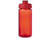 H2O Active® Octave Tritan™ 600-ml-Sportflasche mit Klappdeckel, rot, rot bedrucken, Art.-Nr. 21044506