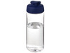 H2O Active® Octave Tritan™ 600-ml-Sportflasche mit Klappdeckel, transparent klar, blau bedrucken, Art.-Nr. 21044511