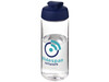 H2O Active® Octave Tritan™ 600-ml-Sportflasche mit Klappdeckel, transparent klar, blau bedrucken, Art.-Nr. 21044511