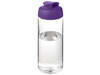 H2O Active® Octave Tritan™ 600-ml-Sportflasche mit Klappdeckel, transparent klar, lila bedrucken, Art.-Nr. 21044516