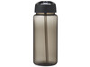 H2O Active® Octave Tritan™ 600 ml Sportflasche mit Ausgussdeckel, kohle, schwarz bedrucken, Art.-Nr. 21044601