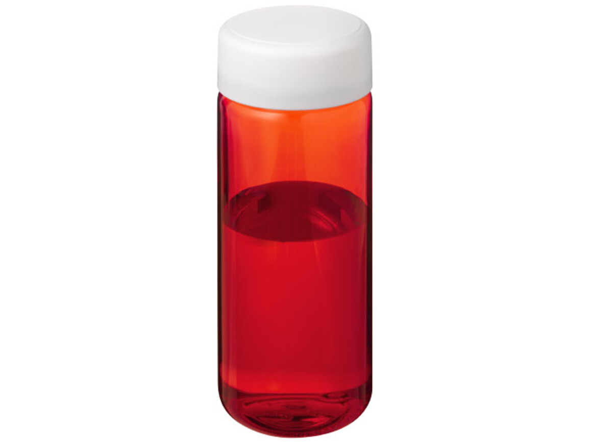 H2O Active® Octave Tritan™ 600-ml-Sportflasche mit Drehdeckel, rot, weiss bedrucken, Art.-Nr. 21044702