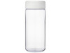 H2O Active® Octave Tritan™ 600-ml-Sportflasche mit Drehdeckel, transparent klar, weiss bedrucken, Art.-Nr. 21044708