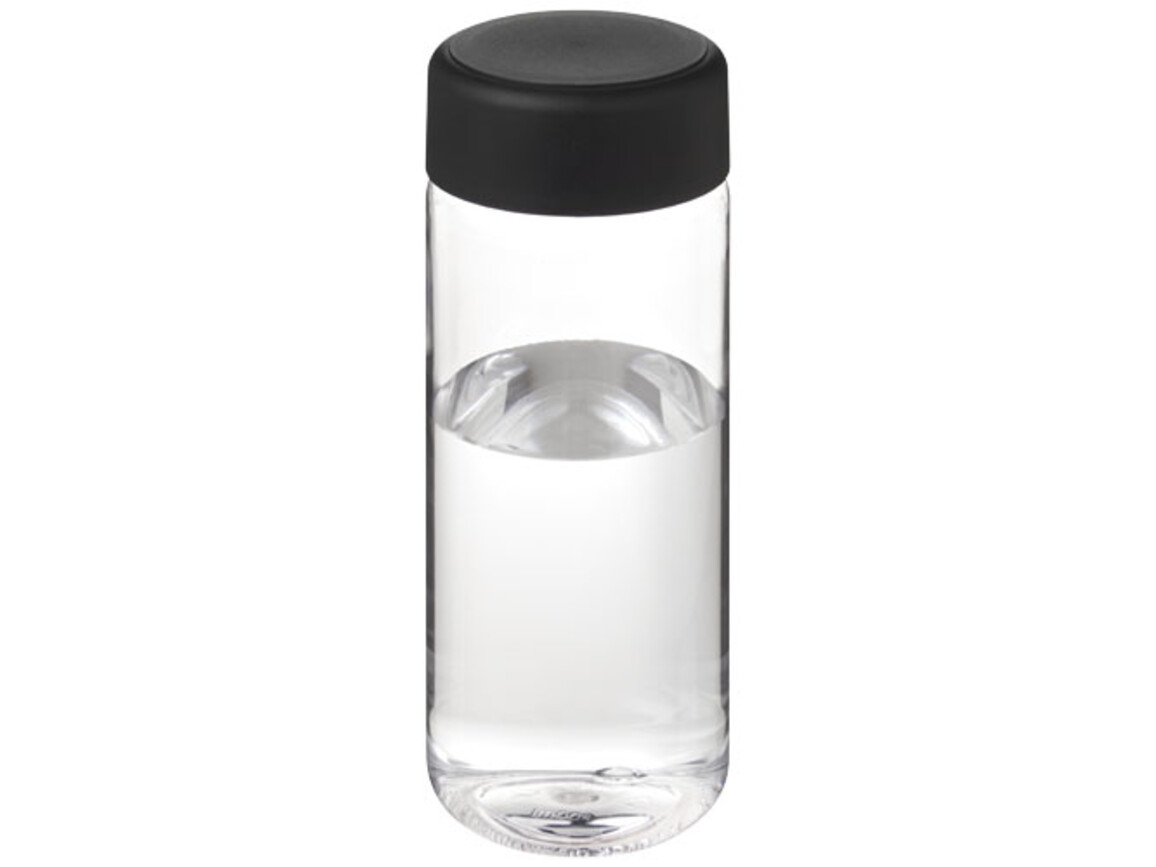 H2O Active® Octave Tritan™ 600-ml-Sportflasche mit Drehdeckel, transparent klar, schwarz bedrucken, Art.-Nr. 21044709