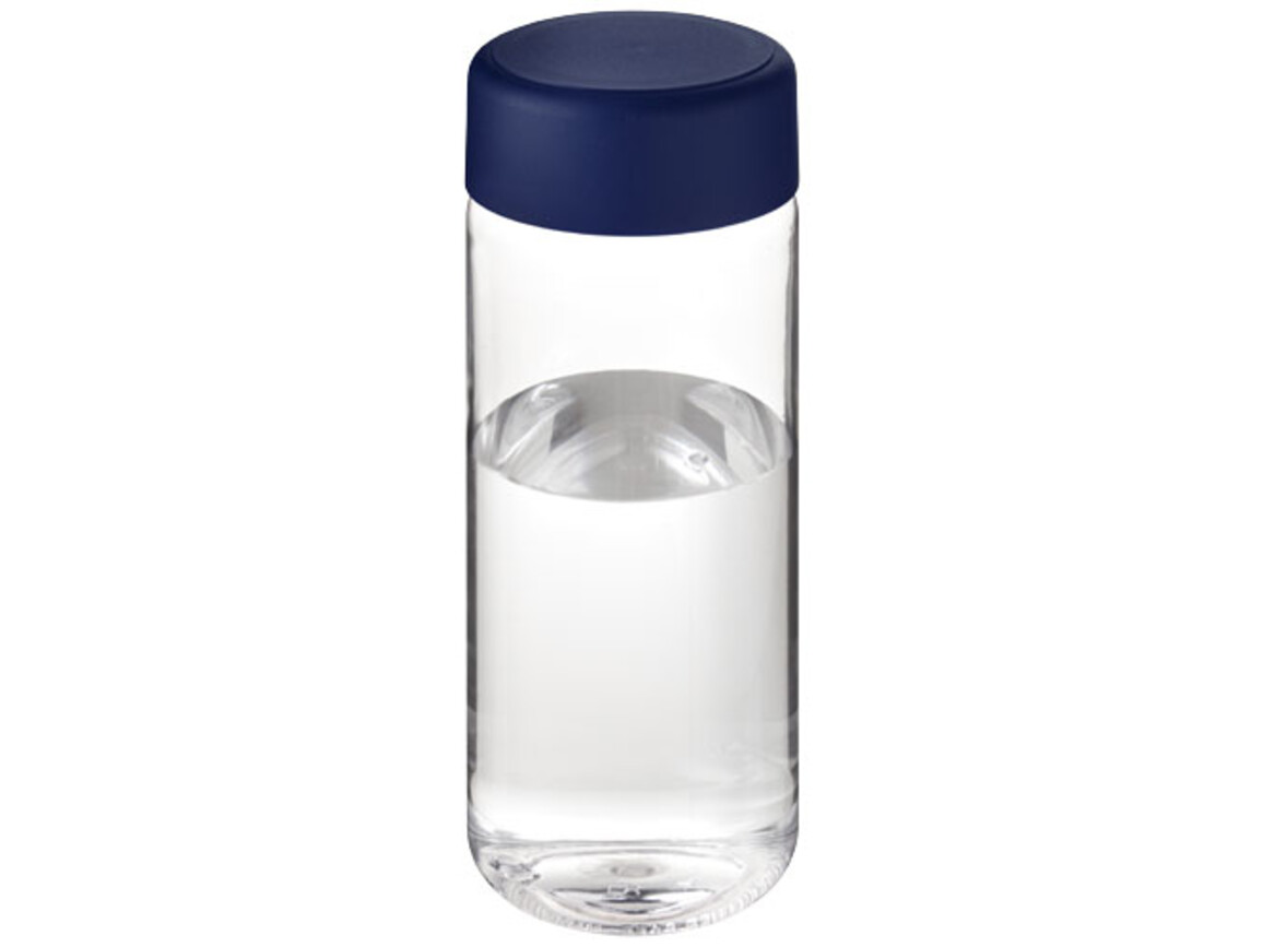 H2O Active® Octave Tritan™ 600-ml-Sportflasche mit Drehdeckel, transparent klar, blau bedrucken, Art.-Nr. 21044710