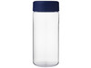 H2O Active® Octave Tritan™ 600-ml-Sportflasche mit Drehdeckel, transparent klar, blau bedrucken, Art.-Nr. 21044710