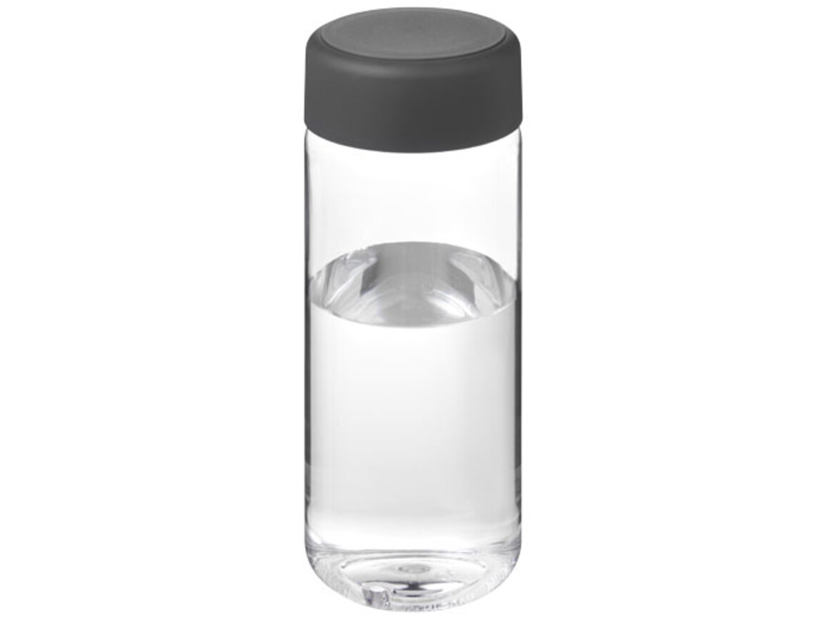 H2O Active® Octave Tritan™ 600-ml-Sportflasche mit Drehdeckel, transparent klar, grau bedrucken, Art.-Nr. 21044711