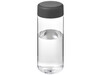 H2O Active® Octave Tritan™ 600-ml-Sportflasche mit Drehdeckel, transparent klar, grau bedrucken, Art.-Nr. 21044711